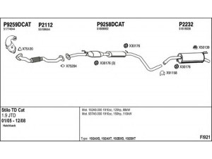 FENNO FI921 išmetimo sistema 
 Išmetimo sistema -> Išmetimo sistema, visa
