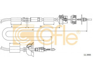 COFLE 11.3065 sankabos trosas 
 Dviratė transporto priemonės -> Kabeliai ir tachometro velenaai -> Sankabos trosas
2150G3, 96182664