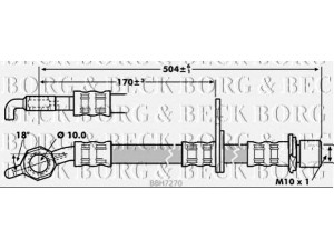 BORG & BECK BBH7270 stabdžių žarnelė 
 Stabdžių sistema -> Stabdžių žarnelės
9094702877