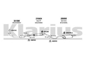 KLARIUS 931384E išmetimo sistema 
 Išmetimo sistema -> Išmetimo sistema, visa