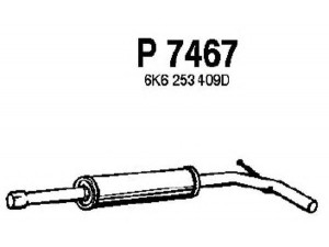 FENNO P7467 vidurinis duslintuvas 
 Išmetimo sistema -> Duslintuvas
6K6253409D, 6K6253409D