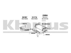 KLARIUS 120326E išmetimo sistema 
 Išmetimo sistema -> Išmetimo sistema, visa