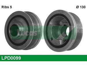 LUCAS ENGINE DRIVE LPD0099 skriemulys, alkūninis velenas 
 Diržinė pavara -> Dirželio skriemulys
60622945, 60813309