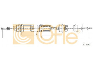 COFLE 11.2281 sankabos trosas 
 Dviratė transporto priemonės -> Kabeliai ir tachometro velenaai -> Sankabos trosas
2150V1