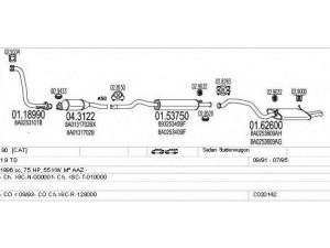 MTS C020142000506 išmetimo sistema 
 Išmetimo sistema -> Išmetimo sistema, visa