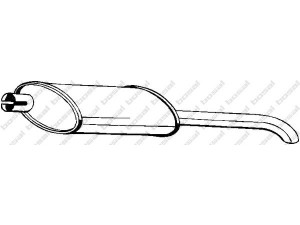 BOSAL 185-021 galinis duslintuvas 
 Išmetimo sistema -> Duslintuvas
58 52 989, 90410591
