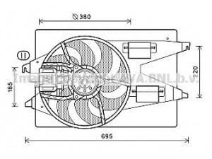 AVA QUALITY COOLING FD7555 ventiliatorius, radiatoriaus 
 Aušinimo sistema -> Oro aušinimas
1151829, 1152936, 1211138, 1331402
