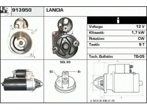EDR 913950 starteris 
 Elektros įranga -> Starterio sistema -> Starteris
59 918 33, 77 512 430