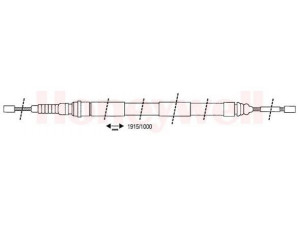 BENDIX 432161B trosas, stovėjimo stabdys 
 Stabdžių sistema -> Valdymo svirtys/trosai
6025006918, 6025105918, 6025171473