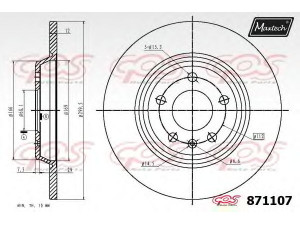 MAXTECH 871107.6980 stabdžių diskas 
 Stabdžių sistema -> Diskinis stabdys -> Stabdžių diskas