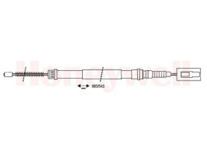 BENDIX 431107B trosas, stovėjimo stabdys 
 Stabdžių sistema -> Valdymo svirtys/trosai
7701349110, 7704002273, 7704002275