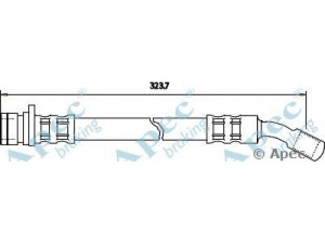 APEC braking HOS3083 stabdžių žarnelė 
 Stabdžių sistema -> Stabdžių žarnelės
GBH90282
