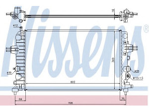 NISSENS 63028A radiatorius, variklio aušinimas 
 Aušinimo sistema -> Radiatorius/alyvos aušintuvas -> Radiatorius/dalys
1300 266, 13145211, 13170110, 1300 266