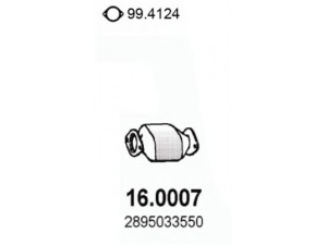 ASSO 16.0007 katalizatoriaus keitiklis 
 Išmetimo sistema -> Katalizatoriaus keitiklis
2895033130, 2895033550
