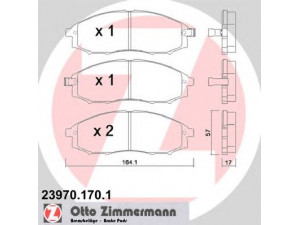 ZIMMERMANN 23970.170.1 stabdžių trinkelių rinkinys, diskinis stabdys 
 Techninės priežiūros dalys -> Papildomas remontas
41060VK190, D1060VK190