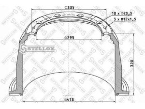 STELLOX 85-00035-SX stabdžių būgnas
1385893, 1414435, 293543, 360573