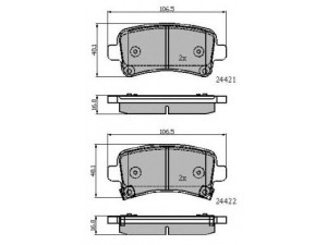 NATIONAL NP2514 stabdžių trinkelių rinkinys, diskinis stabdys 
 Techninės priežiūros dalys -> Papildomas remontas
13237765, 1605103