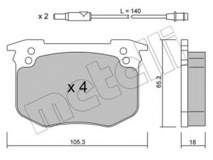 METELLI 22-0189-0 stabdžių trinkelių rinkinys, diskinis stabdys 
 Techninės priežiūros dalys -> Papildomas remontas