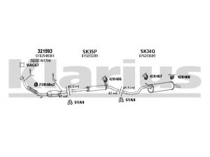 KLARIUS 780068U išmetimo sistema 
 Išmetimo sistema -> Išmetimo sistema, visa