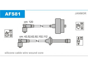 JANMOR AFS81 uždegimo laido komplektas 
 Kibirkšties / kaitinamasis uždegimas -> Uždegimo laidai/jungtys