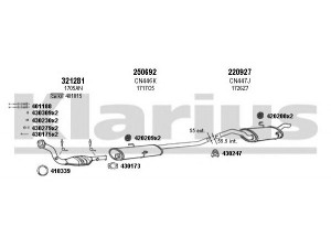 KLARIUS 180515E išmetimo sistema 
 Išmetimo sistema -> Išmetimo sistema, visa