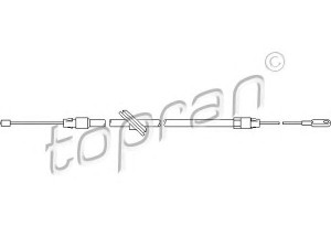 TOPRAN 401 656 trosas, darbinis stabdys 
 Stabdžių sistema -> Valdymo svirtys/trosai
220 420 09 85