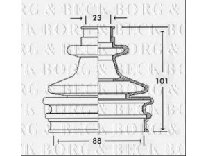 BORG & BECK BCB2201 gofruotoji membrana, kardaninis velenas 
 Ratų pavara -> Gofruotoji membrana
329380, 329391, 329380, 329391