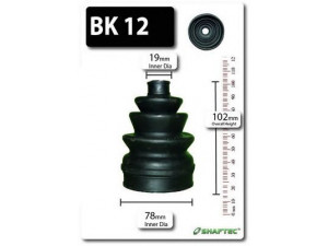 SHAFTEC BK12 gofruotoji membrana, kardaninis velenas 
 Ratų pavara -> Gofruotoji membrana