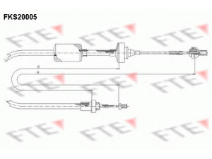 FTE FKS20005 sankabos trosas 
 Dviratė transporto priemonės -> Kabeliai ir tachometro velenaai -> Sankabos trosas
77 00 787 470, 77 00 811 013, 77 00 834 725