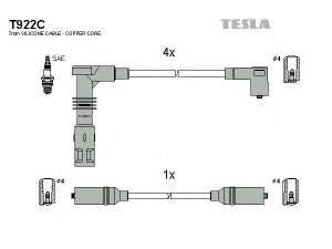 TESLA T922C uždegimo laido komplektas 
 Kibirkšties / kaitinamasis uždegimas -> Uždegimo laidai/jungtys