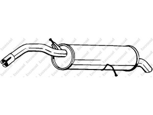 BOSAL 190-243 galinis duslintuvas 
 Išmetimo sistema -> Duslintuvas
1730.GX