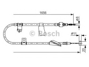 BOSCH 1 987 477 610 trosas, stovėjimo stabdys 
 Stabdžių sistema -> Valdymo svirtys/trosai
54402 64G00 000, 54402-64G00, 5440264G00