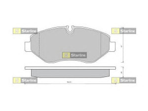 STARLINE BD S426 stabdžių trinkelių rinkinys, diskinis stabdys 
 Techninės priežiūros dalys -> Papildomas remontas
0 6800 6732AA, 0 6800 6732AB, 068006732AA