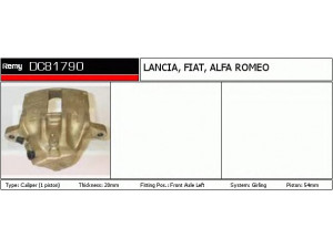 DELCO REMY DC81790 stabdžių apkaba 
 Dviratė transporto priemonės -> Stabdžių sistema -> Stabdžių apkaba / priedai
791877