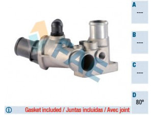 FAE 5336080 termostatas, aušinimo skystis 
 Aušinimo sistema -> Termostatas/tarpiklis -> Thermostat
60812437, 7727042