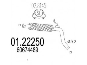 MTS 01.22250 išleidimo kolektorius 
 Išmetimo sistema -> Išmetimo vamzdžiai
60674489