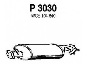 FENNO P3030 vidurinis duslintuvas 
 Išmetimo sistema -> Duslintuvas
WCE104640