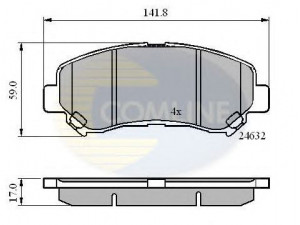 COMLINE CBP01577 stabdžių trinkelių rinkinys, diskinis stabdys 
 Techninės priežiūros dalys -> Papildomas remontas
D1060JD00A, 410600023R