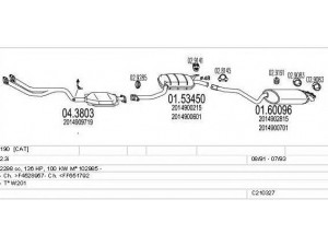 MTS C210327008852 išmetimo sistema 
 Išmetimo sistema -> Išmetimo sistema, visa