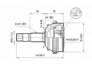STATIM C.153 jungčių komplektas, kardaninis velenas 
 Ratų pavara -> Sujungimai/komplektas
46307080, 7631082, 7659161