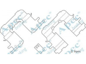APEC braking KIT591 priedų komplektas, stabdžių trinkelė 
 Stabdžių sistema -> Būgninis stabdys -> Dalys/priedai