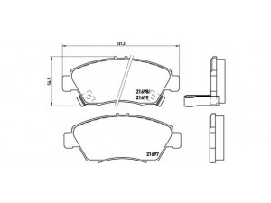 BREMBO P 28 024 stabdžių trinkelių rinkinys, diskinis stabdys 
 Techninės priežiūros dalys -> Papildomas remontas
45022504G00, 45022S04505, 45022S04E60