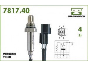 MTE-THOMSON 7817.40.063 lambda jutiklis 
 Variklis -> Variklio elektra
MD314061, MD342694, MD360182, MN158918