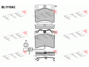 FTE BL1118A2 stabdžių trinkelių rinkinys, diskinis stabdys 
 Techninės priežiūros dalys -> Papildomas remontas
7D0 698 151 C, 7D0 698 151 H