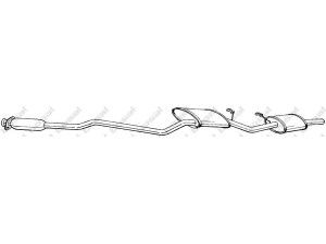 BOSAL 296-753 galinis duslintuvas 
 Išmetimo sistema -> Duslintuvas
1604749, 1623727
