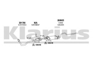 KLARIUS 220004E išmetimo sistema 
 Išmetimo sistema -> Išmetimo sistema, visa