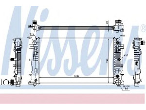 NISSENS 67157A radiatorius, variklio aušinimas 
 Aušinimo sistema -> Radiatorius/alyvos aušintuvas -> Radiatorius/dalys
68013630AA, 906 500 03 02, 906 500 04 02