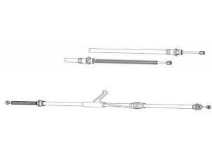 KAWE FO02221 trosas, stovėjimo stabdys 
 Stabdžių sistema -> Valdymo svirtys/trosai
4041986, 4331041, YC152A635AF