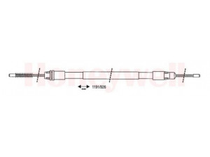 BENDIX 432815B trosas, stovėjimo stabdys 
 Stabdžių sistema -> Valdymo svirtys/trosai
7700841026