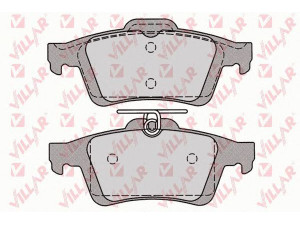 VILLAR 626.1236 stabdžių trinkelių rinkinys, diskinis stabdys